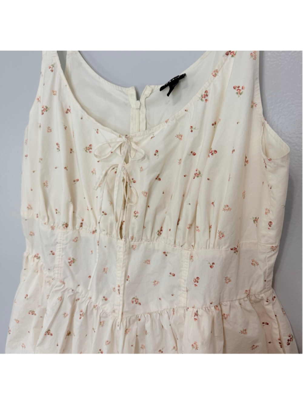 Torrid Corset Detail Mini Dress Plus Size 18 Cotton Floral Cottagecore Milkmaid - Picture 5 of 14